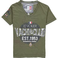 Koszulka "Jstrom" w kolorze oliwkowym. T-shirty dla chłopców Geographical Norway Kids & Ladies. W wyprzedaży za 49.95 zł.