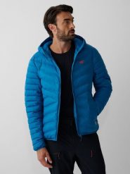 4F Kurtka trekkingowa z wypełnieniem Primaloft Thermoplume męska - granatowa M. Niebieskie kurtki męskie 4f, m, bez wzorów, klasyczne, bez kaptura. Za 399.99 zł.