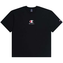 Koszulka sportowa męska Champion 219847KK001. Czarne koszulki sportowe męskie Champion, l, bez wzorów, z bawełny, bez kołnierzyka, bez ramiączek. Za 159.00 zł.