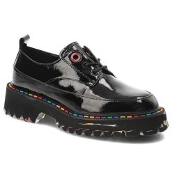 Czarne Półbuty Artiker Eleganckie Lakierowane Obuwie Damskie. Czarne mokasyny damskie Artiker, bez wzorów, z lakierowanej skóry, eleganckie, bez obcasa, bez zapięcia. Za 249.00 zł.