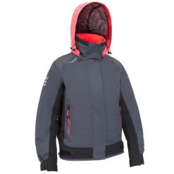 Bluza żeglarska na regaty damska Tribord Race 500. Szare bluzy damskie TRIBORD, xs, bez wzorów, z tkaniny, bez kaptura. Za 379.99 zł.