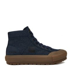 Trzewiki G-Star Raw. Niebieskie botki męskie G-Star Raw, bez wzorów, retro, bez zapięcia. Za 249.99 zł.