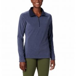 Bluza sportowa damska Columbia Glacial IV. Niebieskie bluzy damskie Columbia, m, bez wzorów, z materiału, bez kaptura, trekkingowe. Za 99.99 zł.