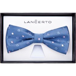 Mucha Niebieska. Niebieskie krawaty i muchy LANCERTO, z dzianiny, eleganckie. Za 79.90 zł.