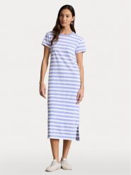 Polo Ralph Lauren Sukienka codzienna 211935608001 Niebieski Regular Fit. Niebieskie sukienki damskie Polo Ralph Lauren, na co dzień, m, bez wzorów, z bawełny, bez kołnierzyka, bez ramiączek, proste. Za 939.99 zł.