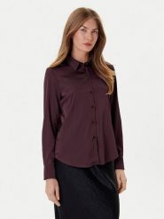 Marella Koszula Naples 2525116051 Bordowy Regular Fit. Czerwone bluzki damskie Marella, bez wzorów, z syntetyku, bez kołnierzyka, bez ramiączek. Za 329.99 zł.