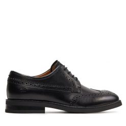 Półbuty GINO ROSSI. Czarne eleganckie półbuty Gino Rossi, wizytowe, bez zapięcia. Za 279.99 zł.