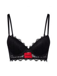 HUGO Biustonosz na fiszbinach - usztywniany Kobiety czarny, 80B. Czarne biustonosze Hugo, bez wzorów, z koronki. Za 239.95 zł.