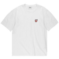 T-shirt sportowy z krótkim rękawem męski Small Shield T-shirt. Białe koszulki sportowe męskie Prosto., m, bez wzorów, z bawełny, sportowe, bez kołnierzyka. Za 114.99 zł.