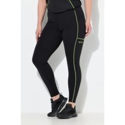 Damskie Legginsy sportowe neonowe szwy kieszenie z recyklingu. Czarne legginsy damskie Ulla Popken, plus size, bez wzorów, z elastanu. W wyprzedaży za 191.99 zł.