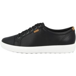 Buty do chodzenia damskie Ecco Soft 7. Czarne obuwie sportowe damskie ecco, bez wzorów, z materiału, trekkingowe. Za 744.00 zł.