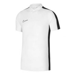 Męska Koszulka Polo Academy DriFIT. Białe koszulki polo męskie Nike, m, bez wzorów, bez kołnierzyka, bez ramiączek, trekkingowe. Za 212.99 zł.