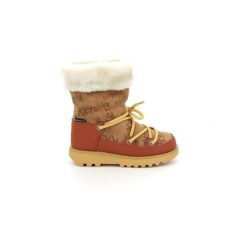Śniegowce dziewczęce KICKERS KICKNEOSNOW. Brązowe buty zimowe dziewczęce Kickers, bez wzorów, bez zapięcia. Za 169.99 zł.