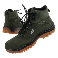 Buty trekkingowe 4F OBMH257 43S zielone. Zielone trekkingi męskie za kostkę, trekkingowe. Za 640.22 zł.