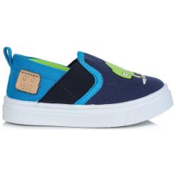 D-D-Step Chłopięce Tenisówki Slip-On Z Potworem 21 Niebieskie. Buty sportowe chłopięce marki D-D-Step. Za 69.00 zł.