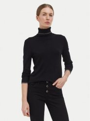 Liu Jo Golf WF6013 MS49I Czarny Slim Fit. Czarne swetry damskie Liu Jo, m, bez wzorów, z wiskozy, bez kołnierzyka, bez ramiączek, bez kaptura. Za 429.99 zł.
