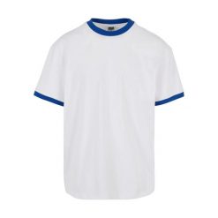Męska Koszulka Ringer Oversized T-shirt. Białe koszulki sportowe męskie Urban Classics, m, bez wzorów, bez kołnierzyka, bez ramiączek, trekkingowe. Za 67.99 zł.