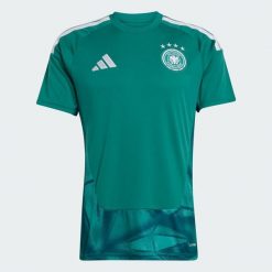 Podstawowa koszulka bramkarska Niemcy 26. Zielone koszulki sportowe męskie Adidas, xs, bez wzorów, z materiału, bez kołnierzyka, bez ramiączek, do piłki nożnej, climacool (adidas). Za 439.00 zł.
