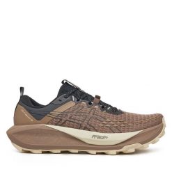 Buty do biegania Asics. Brązowe buty sportowe męskie Asics, bez zapięcia, do biegania. Za 609.99 zł.