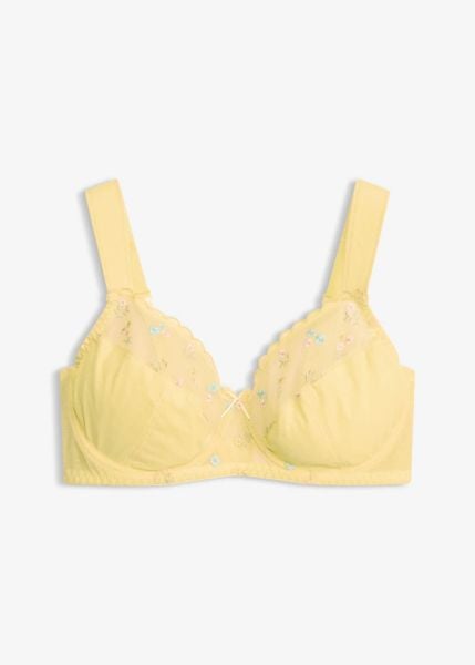 Biustonosz minimizer z wyściełanymi ramiączkami. Szare biustonosze bonprix, bez wzorów. Za 77.99 zł.
