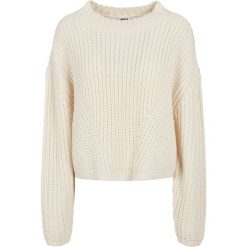 Bluza damska Urban Classics wide oversizeer-Duże rozmiary. Białe bluzy damskie Urban Classics, na zimę, bez wzorów, bez kaptura. Za 206.00 zł.