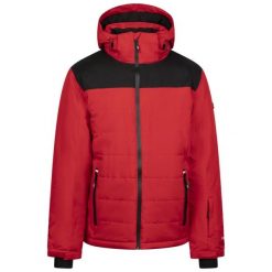 Trespass Christopher - Męska kurtka narciarska czerwona. Czerwone kurtki męskie Trespass, m, bez wzorów, z puchu, bez kaptura. Za 563.99 zł.