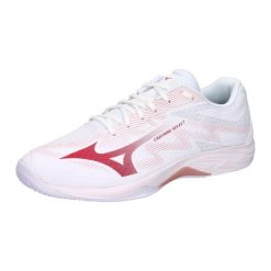 Damskie buty halowe Mizuno Lightning Select Wos. Białe obuwie sportowe damskie Mizuno, bez wzorów, z meshu, do biegania. Za 269.99 zł.