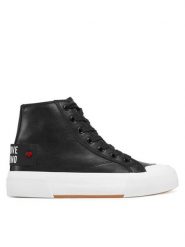 LOVE MOSCHINO Trampki JA15022G1MIA0000 Czarny. Czarne trampki i tenisówki damskie Love Moschino, bez wzorów, ze skóry, bez zapięcia. Za 499.99 zł.