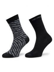 KARL LAGERFELD Skarpety długie 246W6002 Czarny. Czarne skarpety damskie KARL LAGERFELD, bez wzorów, z bawełny. Za 169.99 zł.