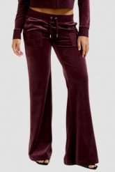 JUICY COUTURE Śliwkowe damskie dresowe spodnie Layla Low Rise. Fioletowe spodnie dresowe damskie Juicy Couture, s, bez wzorów, z dresówki. W wyprzedaży za 284.99 zł.