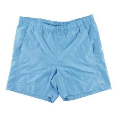 Second life - Nike szorty kąpielowe męskie - Stan dobry. Niebieskie krótkie spodenki sportowe męskie Nike, m, bez wzorów, z materiału, na fitness i siłownię. Za 59.60 zł.