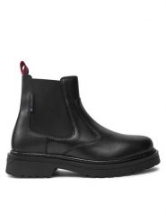 Tommy Jeans Sztyblety EM0EM01469 Czarny. Czarne botki męskie Tommy Jeans, bez wzorów, z jeansu, bez zapięcia. Za 559.99 zł.