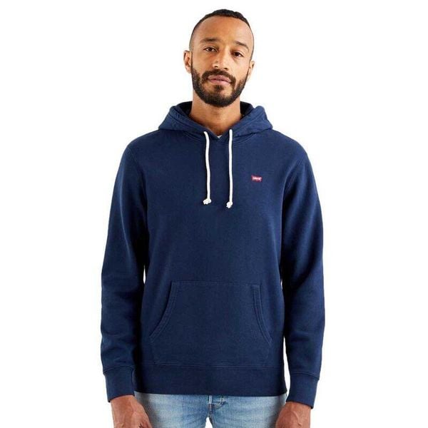 . Niebieskie bluzy męskie Levi's, z bawełny, bez zapięcia, na fitness i siłownię. W wyprzedaży za 251.85 zł.