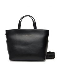 Tommy Hilfiger Torebka Th Logotape AW0AW17694 Czarny. Czarne torebki do ręki damskie Tommy Hilfiger, bez wzorów, ze skóry, bez dodatków. Za 459.99 zł.
