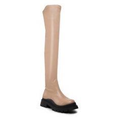 Muszkieterki DeeZee. Brązowe kozaki damskie DeeZee, bez obcasa, na płaskiej podeszwie. Za 199.99 zł.