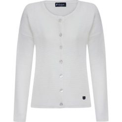 Kardigan w kolorze ecru. Białe kardigany damskie Denim Culture, l, bez wzorów, z bawełny. W wyprzedaży za 134.95 zł.