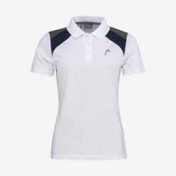 Koszulka polo damska CLUB 22 Tech. Białe koszulki sportowe damskie Head, xl, bez wzorów, z materiału, bez kołnierzyka, bez ramiączek, tenisowe. W wyprzedaży za 140.00 zł.