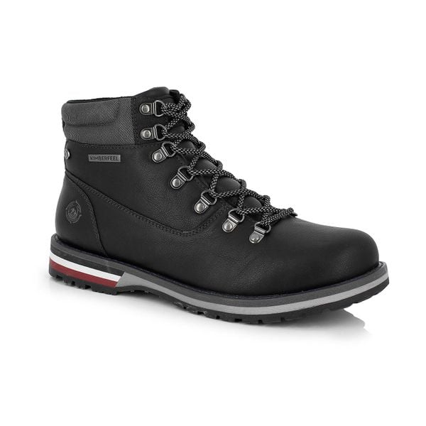 Buty turystyczne Kimberfeel ROMEO izolowane czarne. Czarne trekkingi męskie Kimberfeel, trekkingowe. Za 409.99 zł.