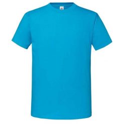 Męska Koszulka Iconic 195 Z Bawełny Premium Ringspun. Niebieskie koszulki sportowe męskie Fruit of the Loom, m, bez wzorów, z bawełny, bez kołnierzyka, bez ramiączek, trekkingowe. Za 32.99 zł.