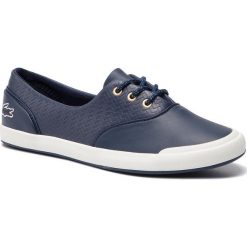 Tenisówki LACOSTE - Lancelle 119 1 Cfa 7-37CFA0024J18 Nvy/Off Wht. Niebieskie półbuty damskie Lacoste, bez wzorów, z gumy, bez zapięcia. W wyprzedaży za 259.00 zł.