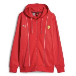 Bluza sportowa męska Puma Ferrari Race HDD Sweat Jacket Rosso Corsa - 620942-02. Czerwone bluzy męskie Puma, m, bez wzorów, bez kaptura. Za 268.23 zł.