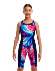 Dziewczęcy strój kąpielowy z nogawkami Funkita Muscle Mad. Niebieskie stroje kąpielowe dla dziewczynek FUNKITA, bez wzorów, z materiału. Za 299.00 zł.