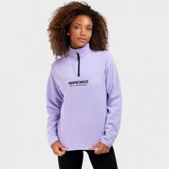 Bluza z grubego polaru do sportów zimowych damska Aurora-W. Niebieskie bluzy damskie SIROKO, na zimę, xl, bez wzorów, z polaru, bez kaptura. Za 292.00 zł.