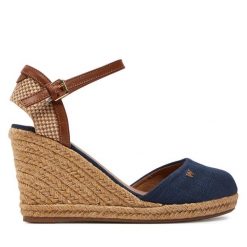 Espadryle Wrangler. Niebieskie sandały damskie Wrangler, bez wzorów, bez obcasa, bez zapięcia. Za 169.99 zł.