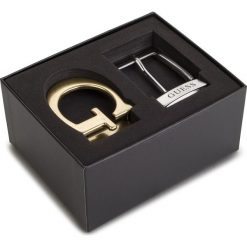 Pasek Męski GUESS - GIF020 LEA35 BRG. Brązowe paski damskie Guess, z aplikacjami, ze skóry ekologicznej. Za 349.00 zł.