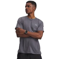 Koszulka do biegania męska Under Armour Velociti Reflect. Szare koszulki sportowe męskie Under Armour, m, bez wzorów, z materiału, bez kołnierzyka, bez ramiączek, do biegania. Za 194.15 zł.