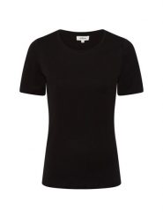 S.Oliver Koszulka Kobiety Bawełna czarny, 36. Czarne t-shirty damskie S.Oliver, s, bez wzorów, z bawełny, eleganckie, bez kołnierzyka. Za 79.95 zł.