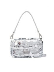Valentino Torebka Sleet VBSA6R09 Srebrny. Szare torebki do ręki damskie Valentino, bez wzorów, z materiału, bez dodatków. Za 639.99 zł.