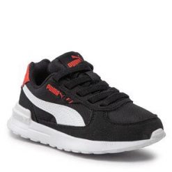 Sneakersy Puma. Czarne półbuty chłopięce Puma, bez wzorów, bez zapięcia. Za 150.00 zł.
