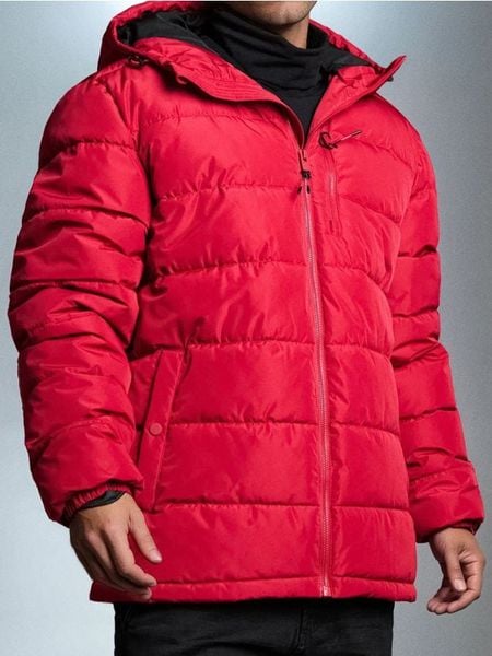 Kurtka pikowana - czerwony. Czerwone kurtki damskie Sinsay, l, bez wzorów, bez kaptura. Za 119.99 zł.